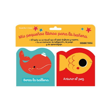 MIS PEQUEÑOS LIBROS PARA LA BAÑERA - BERTA LA BALLENA Y ARTURO EL PEZ